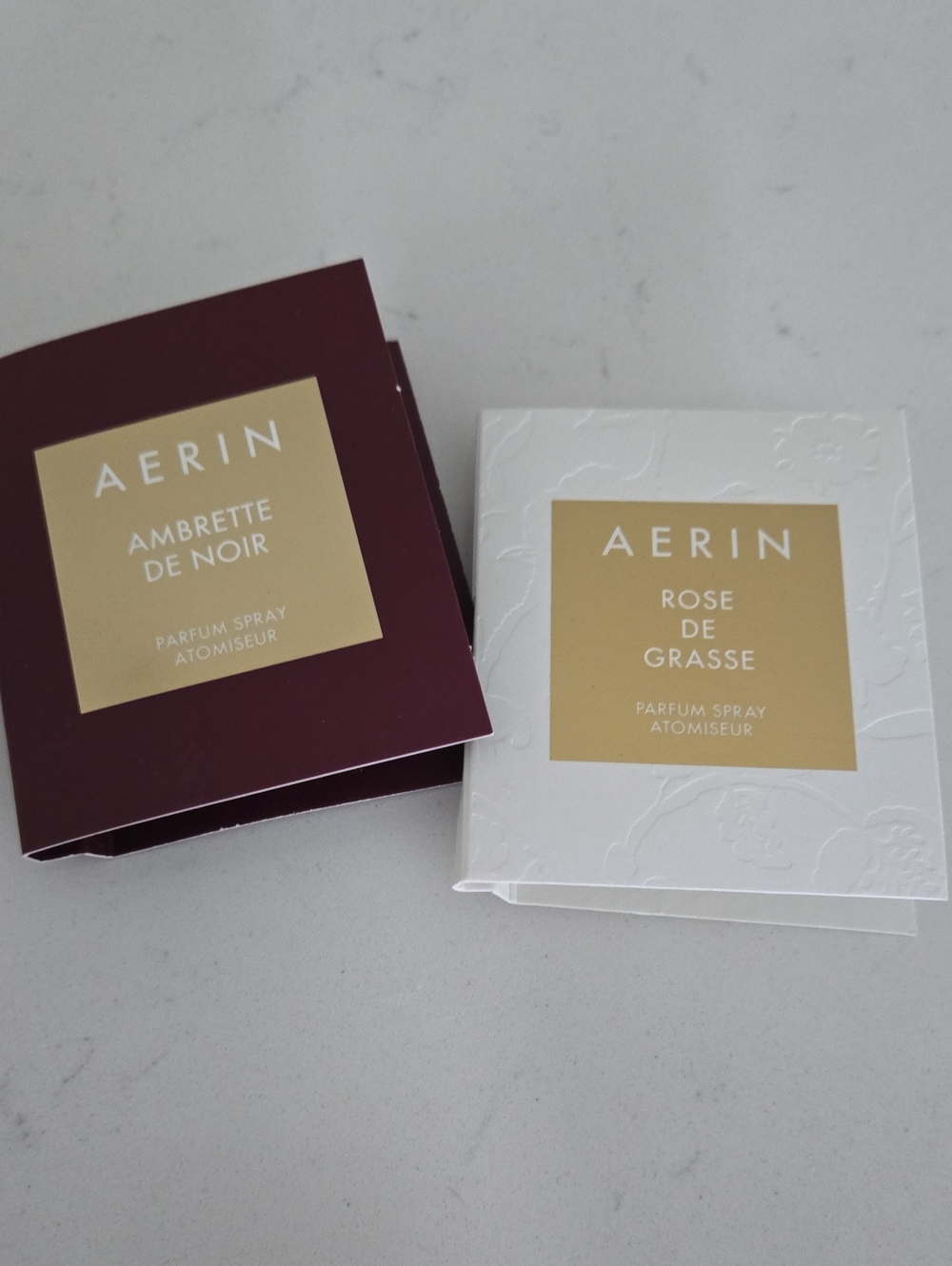 AERIN ROSE DE GRASSE & AERIN AMBRETTE DE NOIR samples